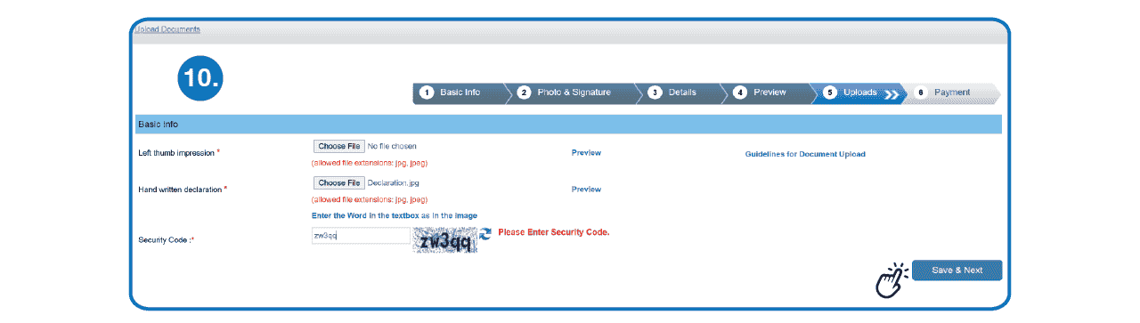 Step 10 to Fill RBI Grade B Application Form Step 10 - Fill RBI Grade B Application Form