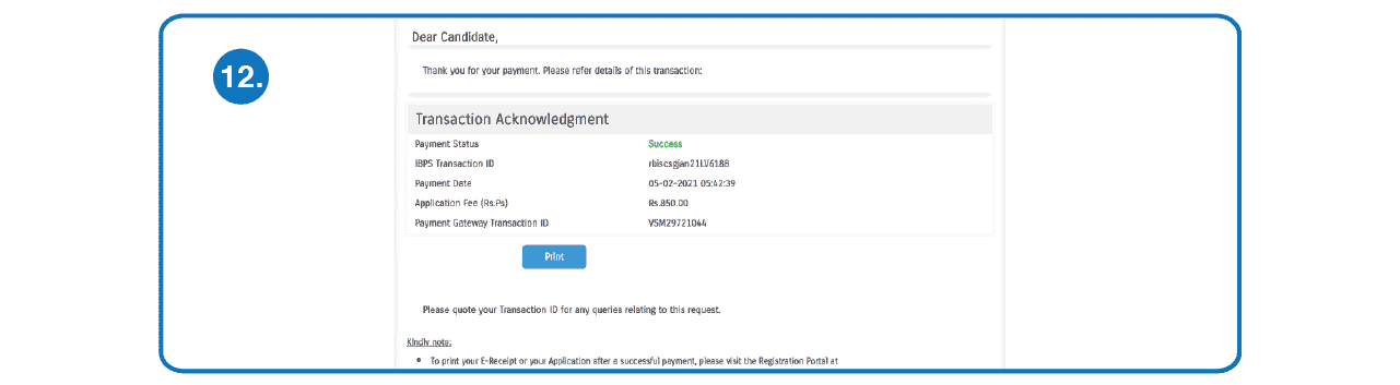Step 12 to Fill RBI Grade B Application Form Step 12 - Fill RBI Grade B Application Form