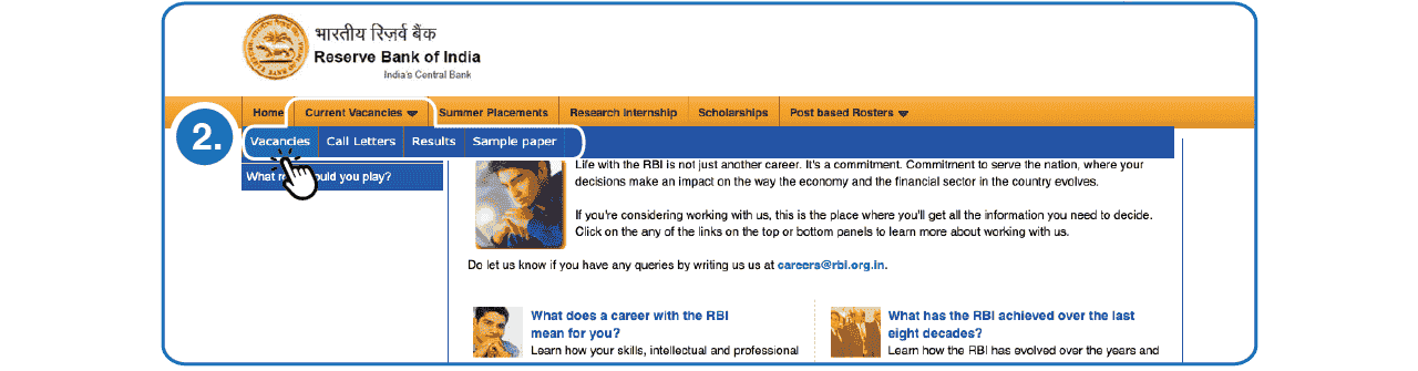 Step 2 to Fill RBI Grade B Application Form Step 2 - Fill RBI Grade B Application Form
