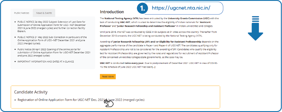 Step 1 to Fill UGC NET Online Application Form