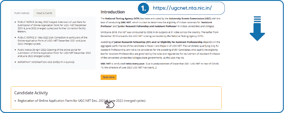 Step 1 to Fill UGC NET Online Application Form Step 1 to Fill UGC NET Online Application Form
