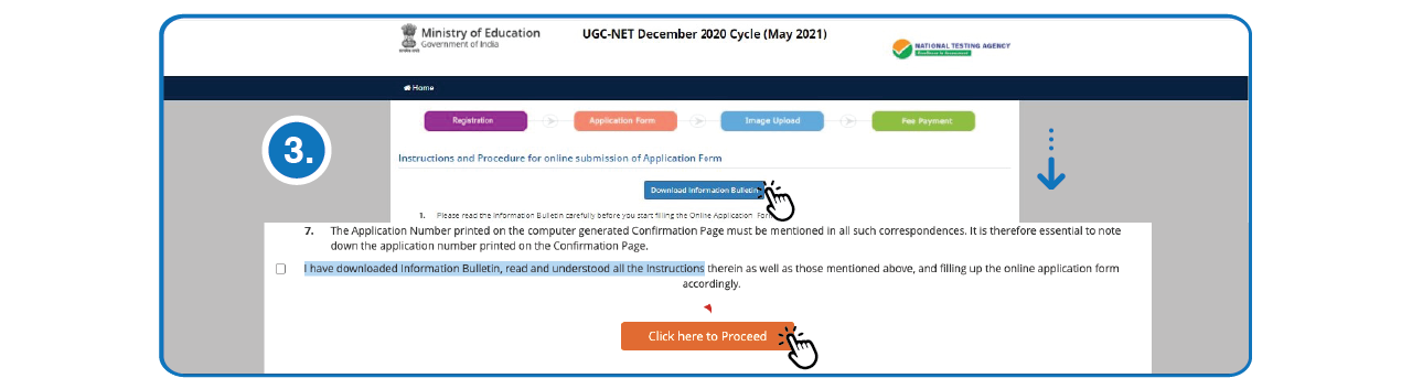 Step 3 to Fill UGC NET Online Application Form