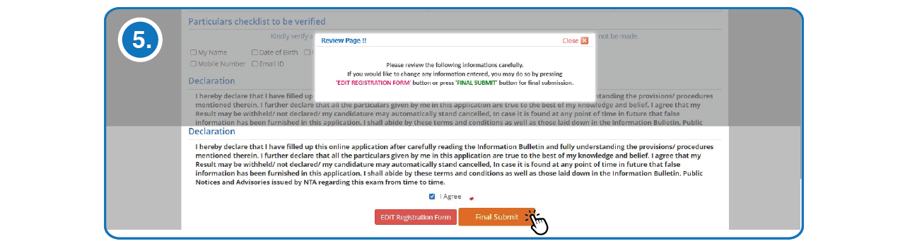 Step 5 to Fill UGC NET Online Application Form
