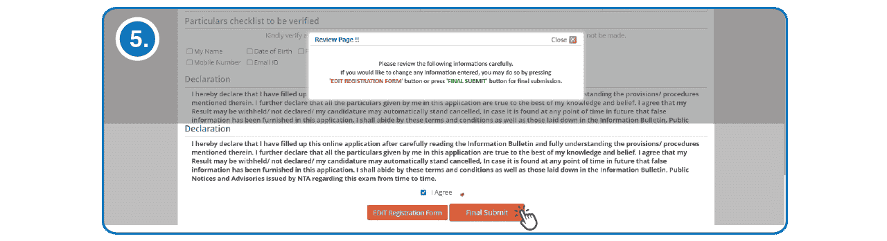 Step 5 - Fill UGC NET Online Application Form Step 5 to Fill UGC NET Online Application Form