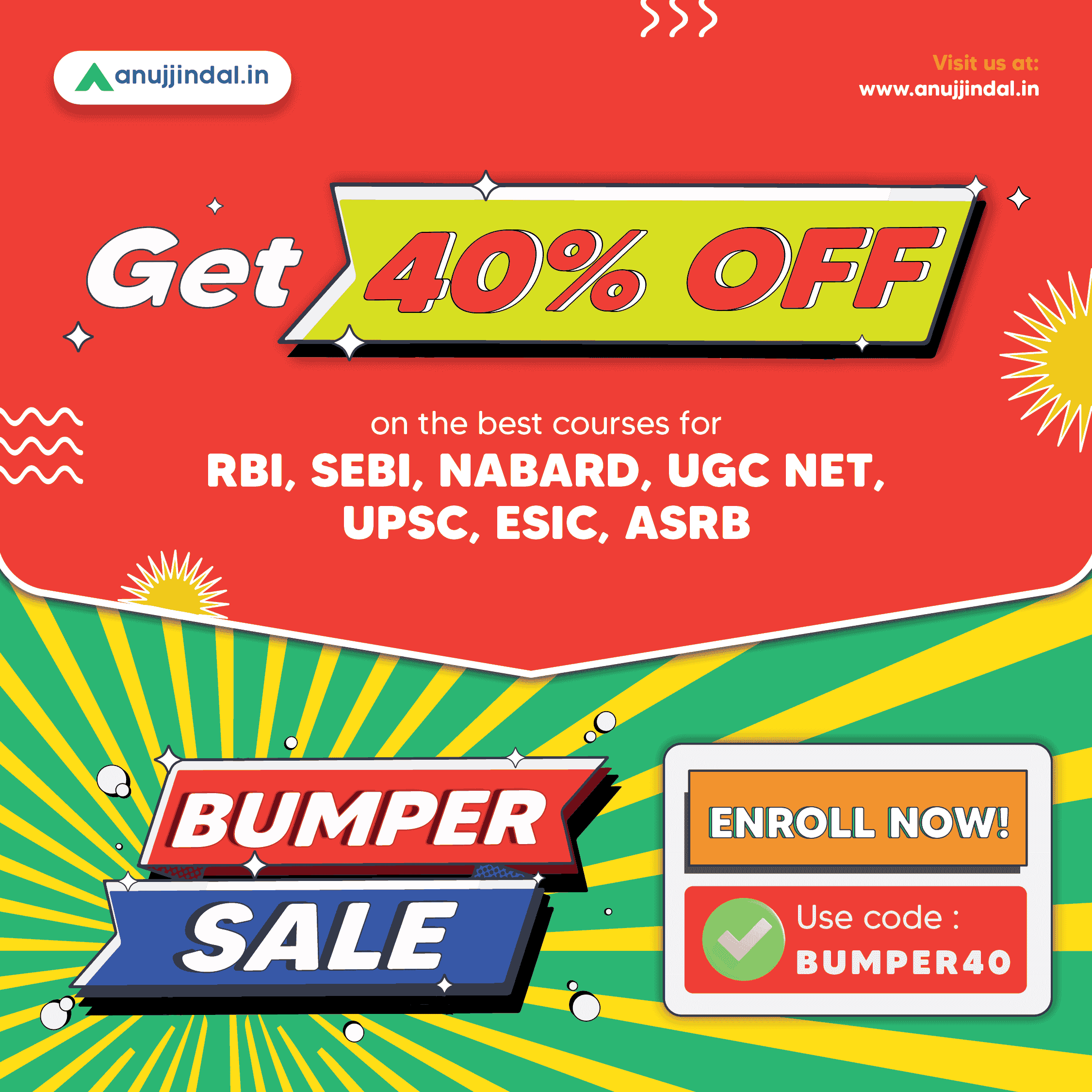 Bumper Sale Bumper Sale - 40% Discount